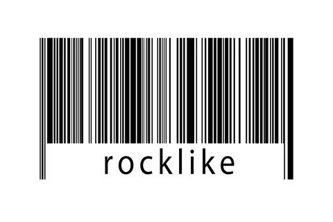 Digitalization concept. Barcode of black horizontal lines with inscription ro Illustrazione stock