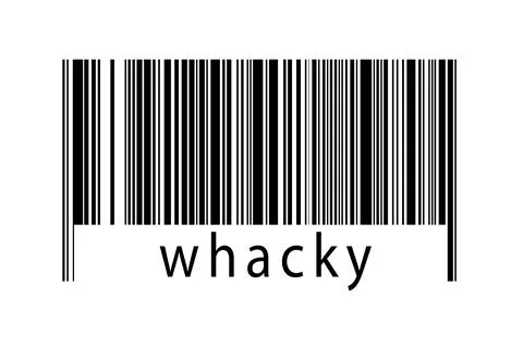 Digitalization concept. Barcode of black horizontal lines with inscription wh 스톡 일러스트