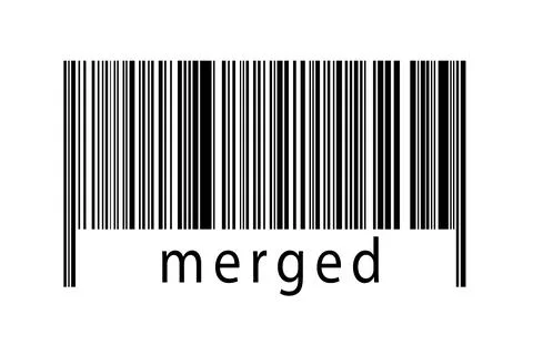 Digitalization concept. Barcode of black horizontal lines with inscription me 스톡 일러스트