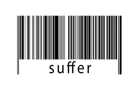 Digitalization concept. Barcode of black horizontal lines with inscription su 스톡 일러스트