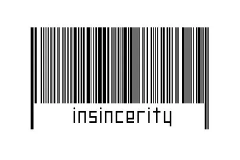 Digitalization concept. Barcode of black horizontal lines with inscription in Stock-Fotos