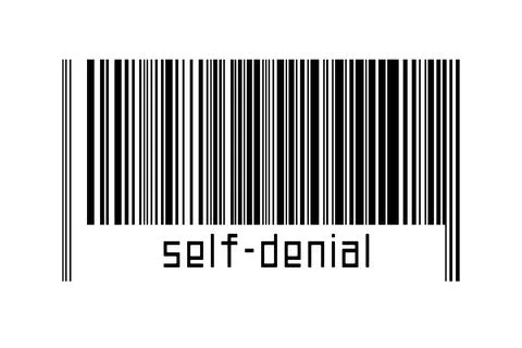 Digitalization concept. Barcode of black horizontal lines with inscription se Stock-Fotos