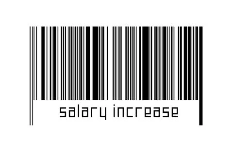Digitalization concept. Barcode of black horizontal lines with inscription sa Stock-Fotos