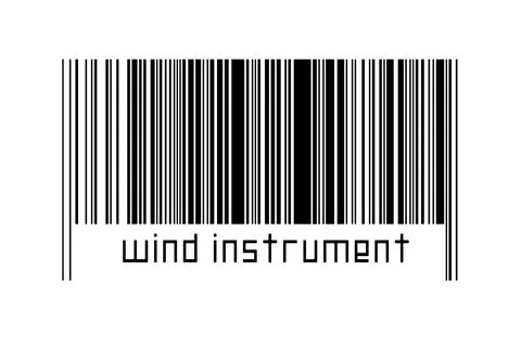 Digitalization concept. Barcode of black horizontal lines with inscription wi Stock-Fotos