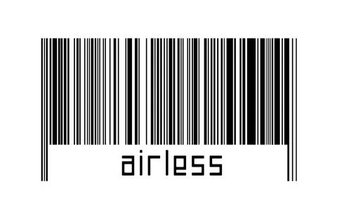 Digitalization concept. Barcode of black horizontal lines with inscription ai 写真素材