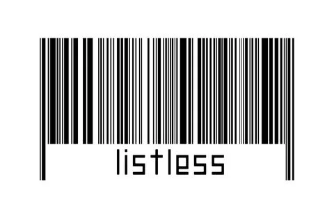 Digitalization concept. Barcode of black horizontal lines with inscription li Stock-Fotos