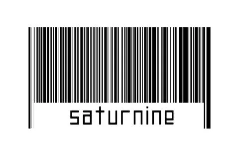 Digitalization concept. Barcode of black horizontal lines with inscription sa Stock-Fotos