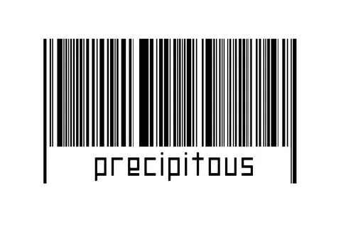 Digitalization concept. Barcode of black horizontal lines with inscription pr Stock-Fotos