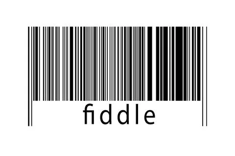 Digitalization concept. Barcode of black horizontal lines with inscription fi Stock-Fotos