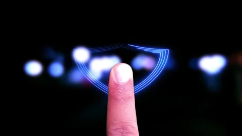 Digitalization concept: Business Man Finger Pushes Touch Screen Button. Bus.. Stock Footage 291945680