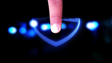 Digitalization concept: Business Man Finger Pushes Touch Screen Button. Bus.. Stock Footage 291945685