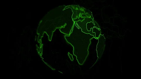 Digitalization Concept Global Technology. 4K abstract networking. Stock Footage 269545425