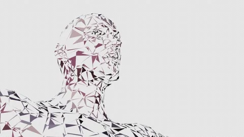 Digitalization Concept: Visualization of the Process of Drawing a Human by Neura Video stock 147878211