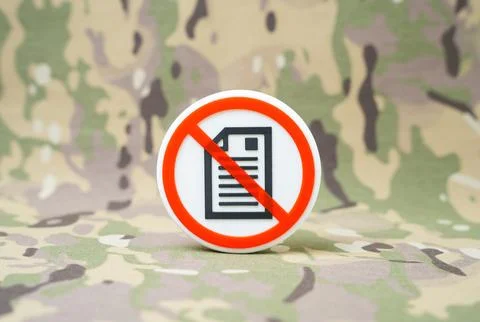 Digitalization of document flow in the army replacing paper documentation and 写真素材