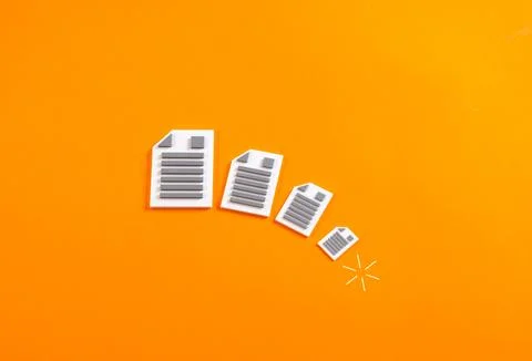 Digitalization of document flow. The concept of eliminating paper documentati 写真素材