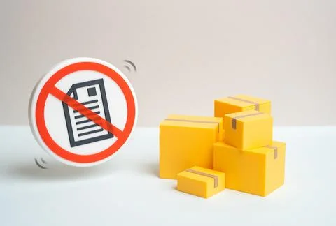 Digitalization of document flow at customs or production facilities. Automa.. 写真素材