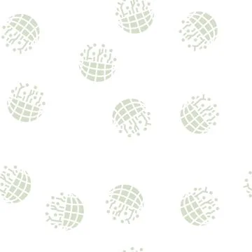Digitalization global business glyph vector seamless pattern Illustrazione stock