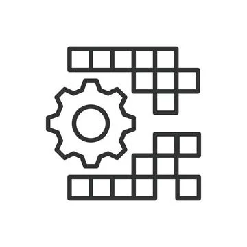 Digitalization, icon in line design. Digitalization, technology, transformation Stock Illustration