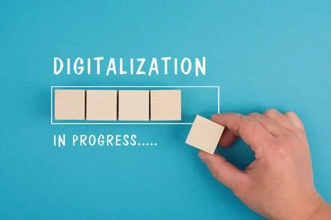 Digitalization in progress, artificial intelligence, technology in competition Stock Photos