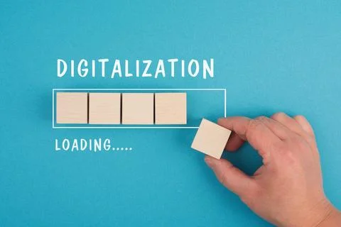 Digitalization in progress, artificial intelligence, technology in competition Stock Photos