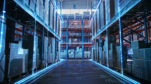 Digitalization of Warehouse Stock Footage 147174043