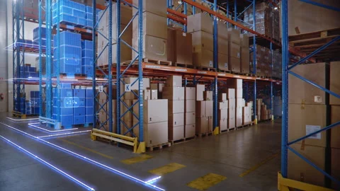 Digitalization of Warehouse Stock Footage 147174255