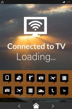 Digitally composite image of text with various computer icons Stock Illustration