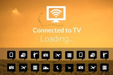 Digitally composite image of various icons with text 스톡 일러스트