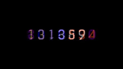 Digitally create a visually striking number sequence with vibrant colors for Stock Footage 277387561
