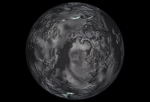 Digitally created high resolution image of planet Mercury Stock Illustration