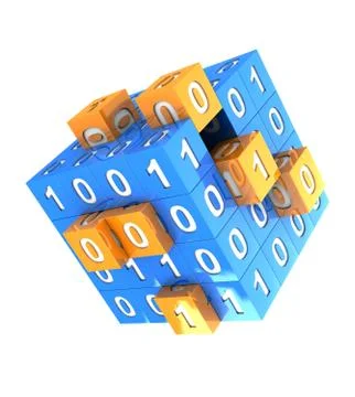 Digitally cube 스톡 일러스트