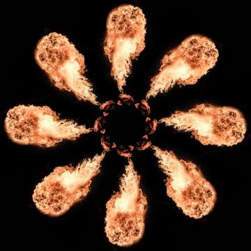 Digitally enhanced image of fire patterns Fotos de archivo