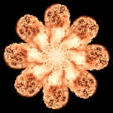 Digitally enhanced image of fire patterns Fotos de archivo