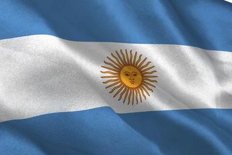 Digitally generated argentinian national flag Stock Illustration