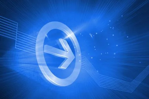 Digitally generated arrow pointing to the right Stock Photos