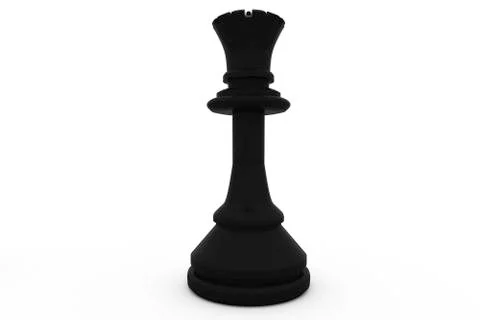 Digitally generated black queen standing alone イラスト素材