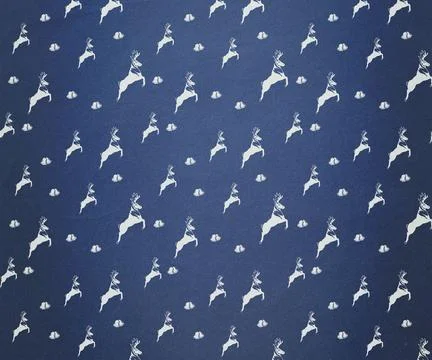 Digitally generated Blue reindeer pattern Stock Illustration