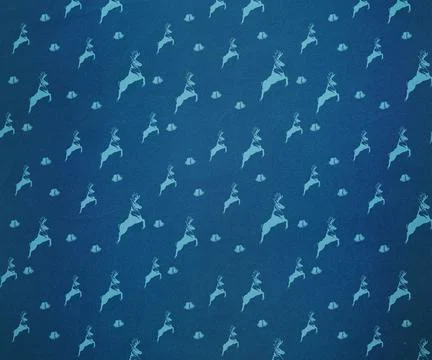 Digitally generated Blue reindeer pattern Stock Photos