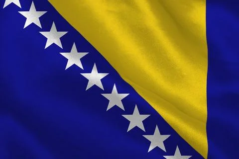 Digitally generated bosnian flag Stock Illustration