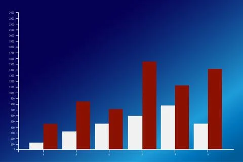 Digitally generated Business interface with graphs and data Stock Illustration