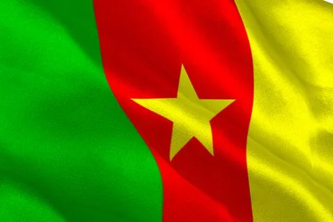 Digitally generated cameroon national flag 스톡 일러스트