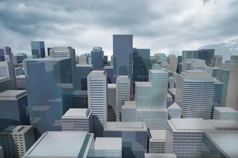 Digitally generated cityscape Stock Illustration