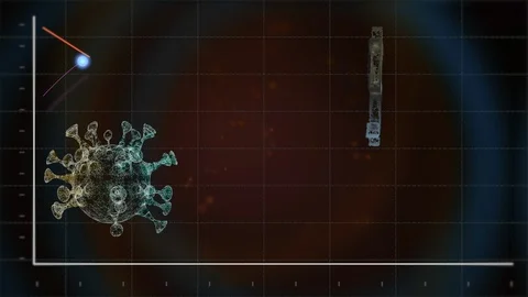 Digitally generated collapsed dollar sign against futuristic screen showing Stock Footage 126329595