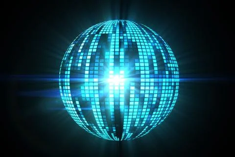 Digitally generated cool disco ball design Stock Illustration