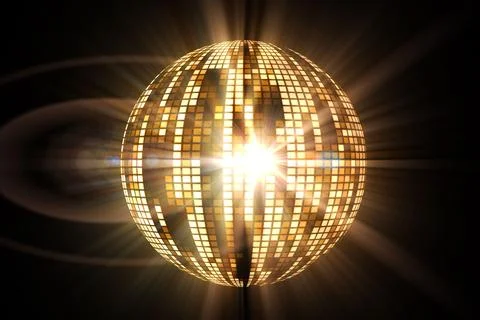 Digitally generated cool disco ball design Stock Illustration