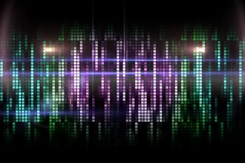 Digitally generated cool pixel background Stock Illustration