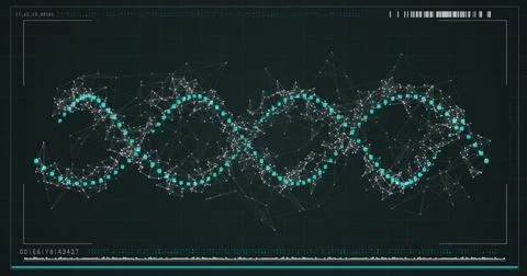 Digitally generated dna structure Stock Illustration