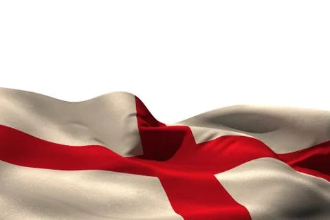 Digitally generated england flag rippling Stock Illustration