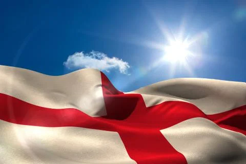 Digitally generated england flag rippling Stock Illustration