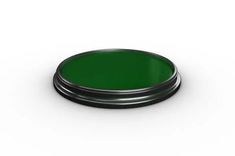 Digitally generated green push button Stock Illustration